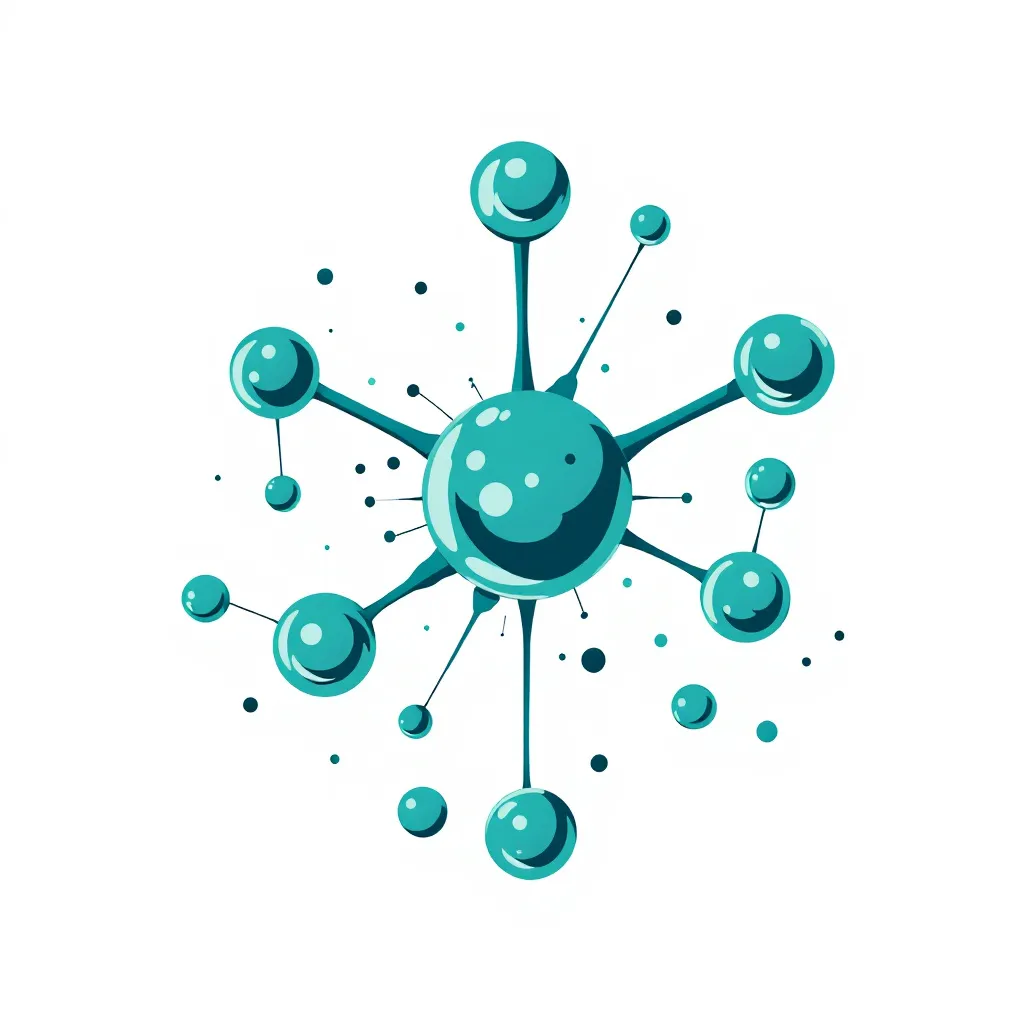 Illustration de la structure moleculaire du semaglutide, principe actif de l'Ozempic